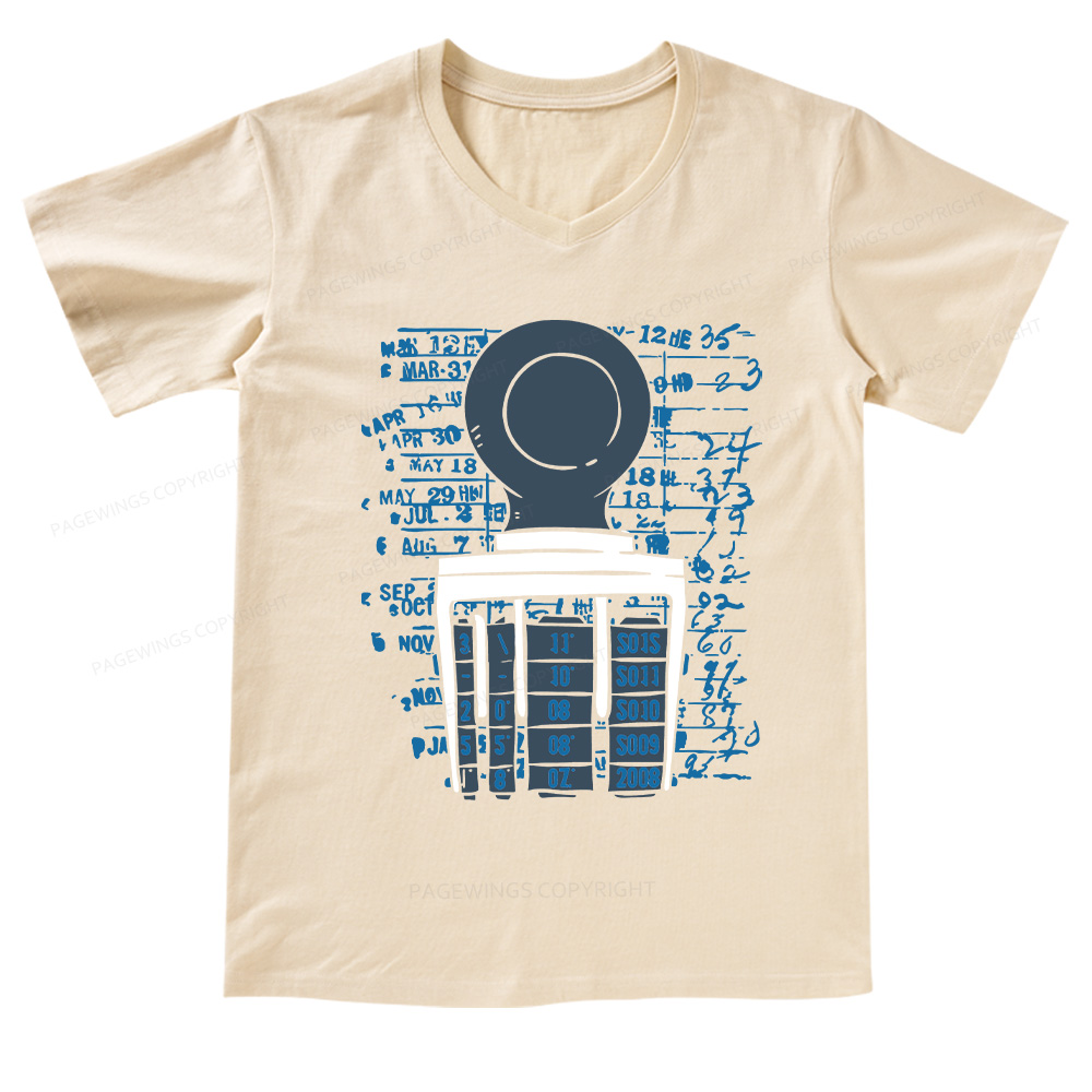 Pagewings Books Library V-neck T-shirt