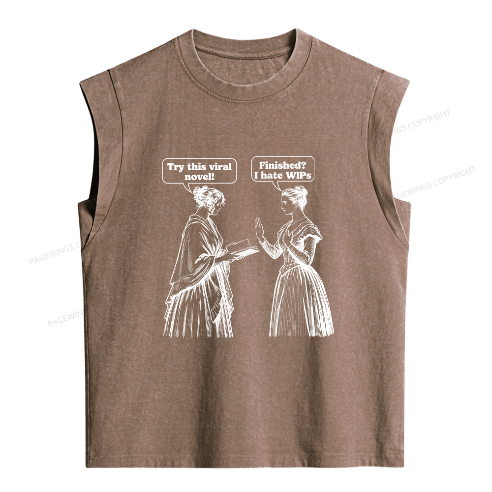 Pagewing Work in Progress Women's Washed Tank Top