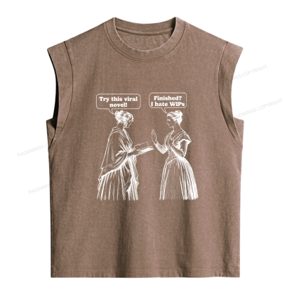 Pagewing Work in Progress Women's Washed Tank Top
