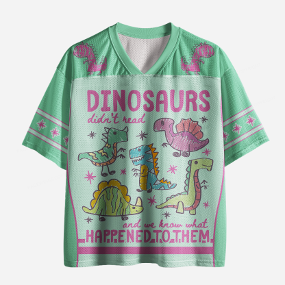 Pagewings Dinosaurs Didn’t Read  Unisex Mesh Jersey