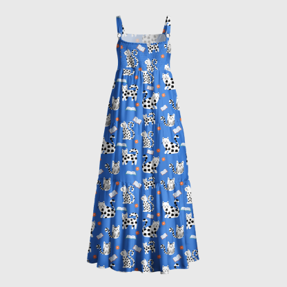 Pagewings Bookish Cat Maxi Dress