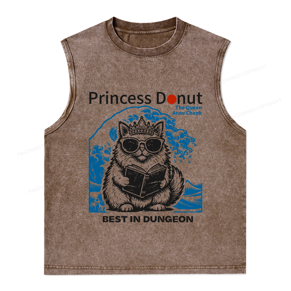 Pagewings Princess Donut Unisex Washed Tank Top