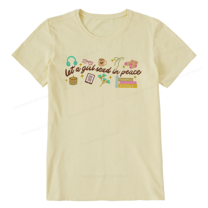 Pagewings Let a Girl Read in Peace Unisex Classic T-shirt