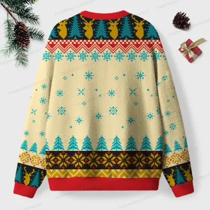 Pagewings Ban The Fascists Save The Books Unisex Ugly Knit Sweatshirt