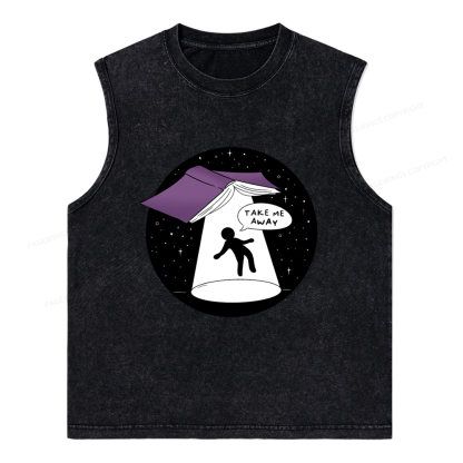 Pagewings Take Me Away Unisex Washed Tank Top