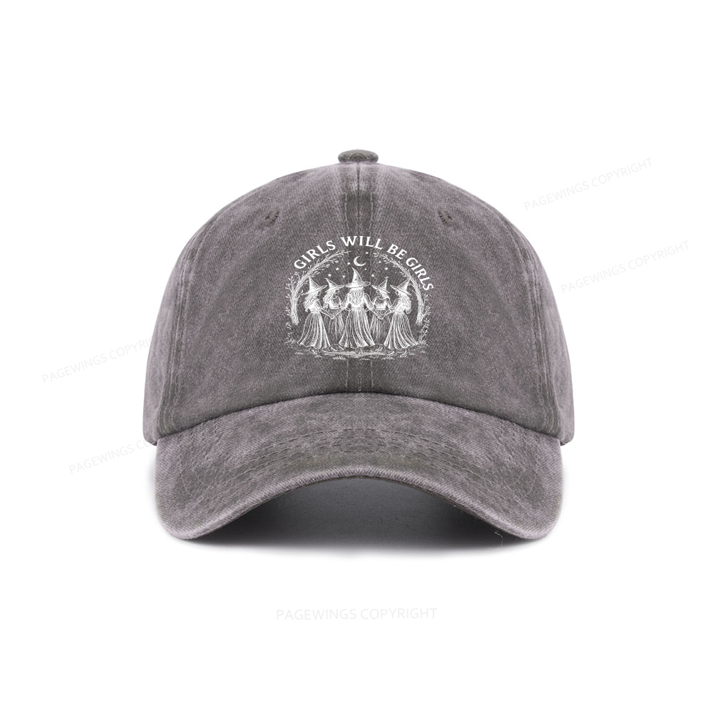 Pagewings Girls Will Be Girls Washed Cap