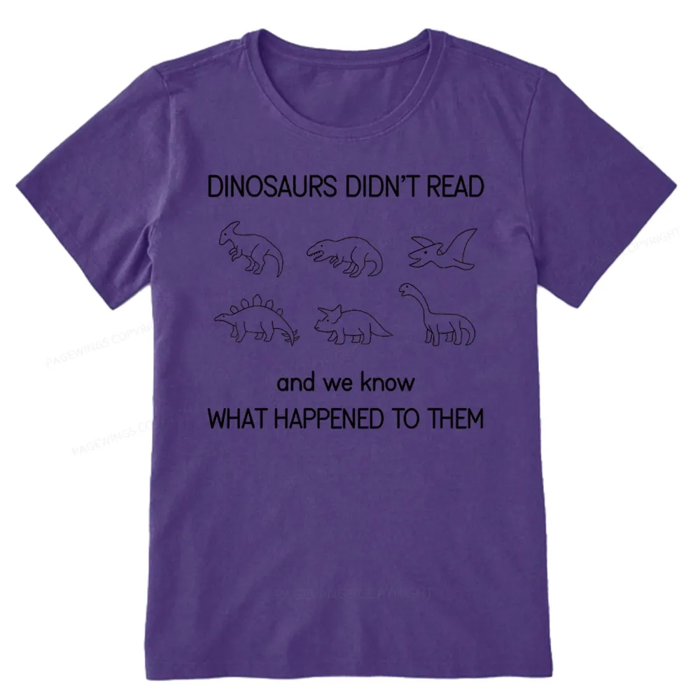 Pagewings Dinosaur Didn't Read Book Unisex Classic T-shirt