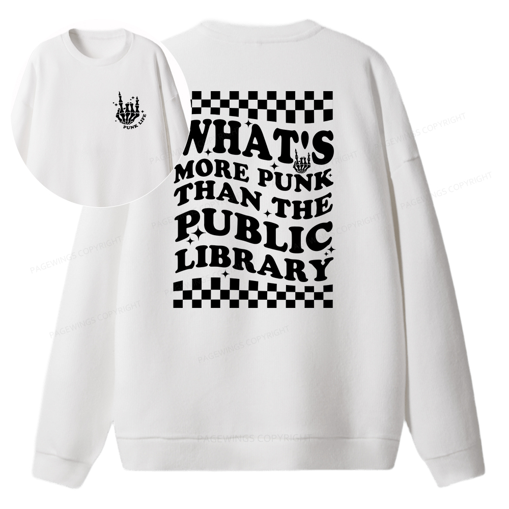 Pagewings Punk The Public Library Unisex Knit Sweatshirt