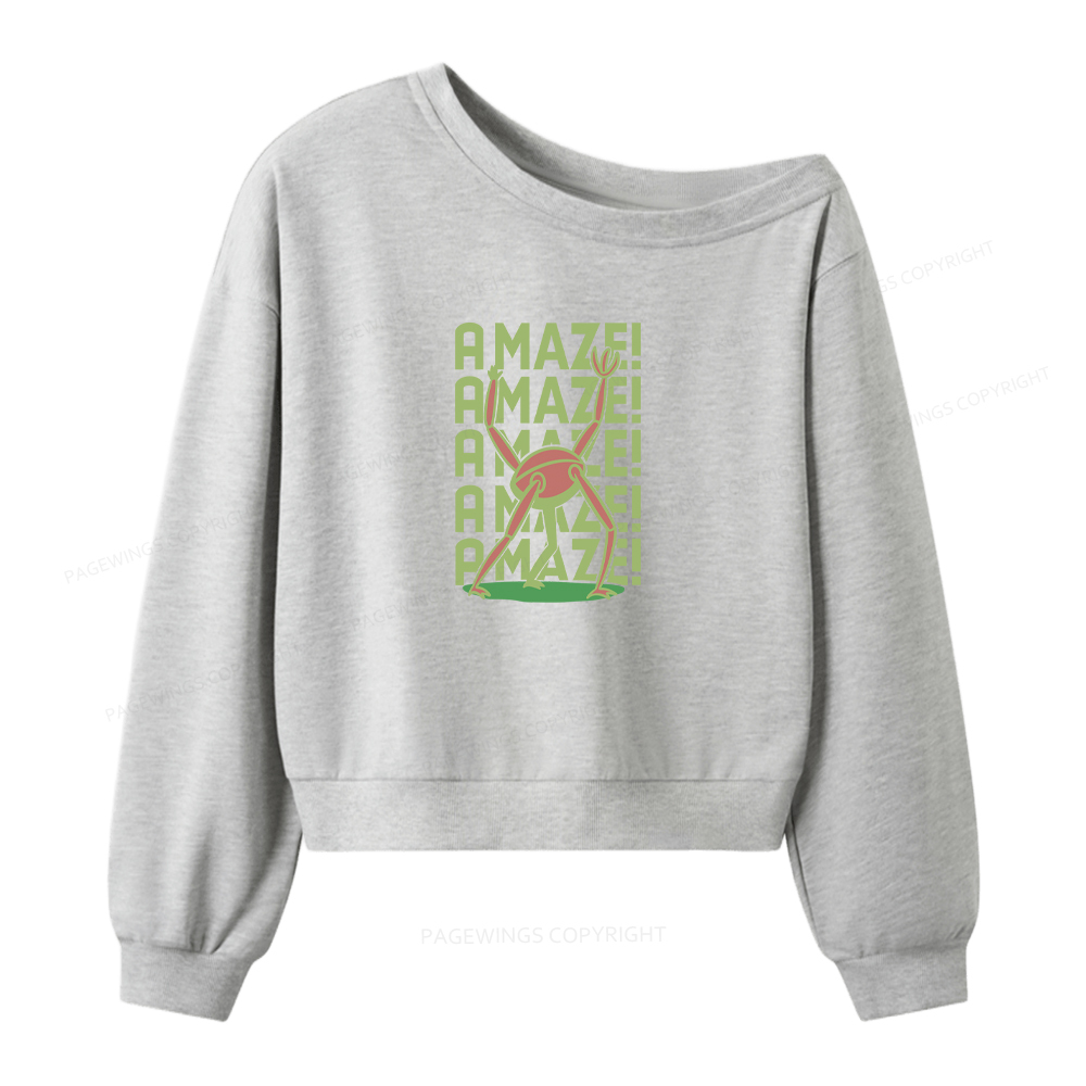 Pagewings Rocky Amaze Women Off Shoulder Sweatshirt