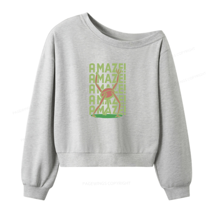 Pagewings Rocky Amaze Women Off Shoulder Sweatshirt