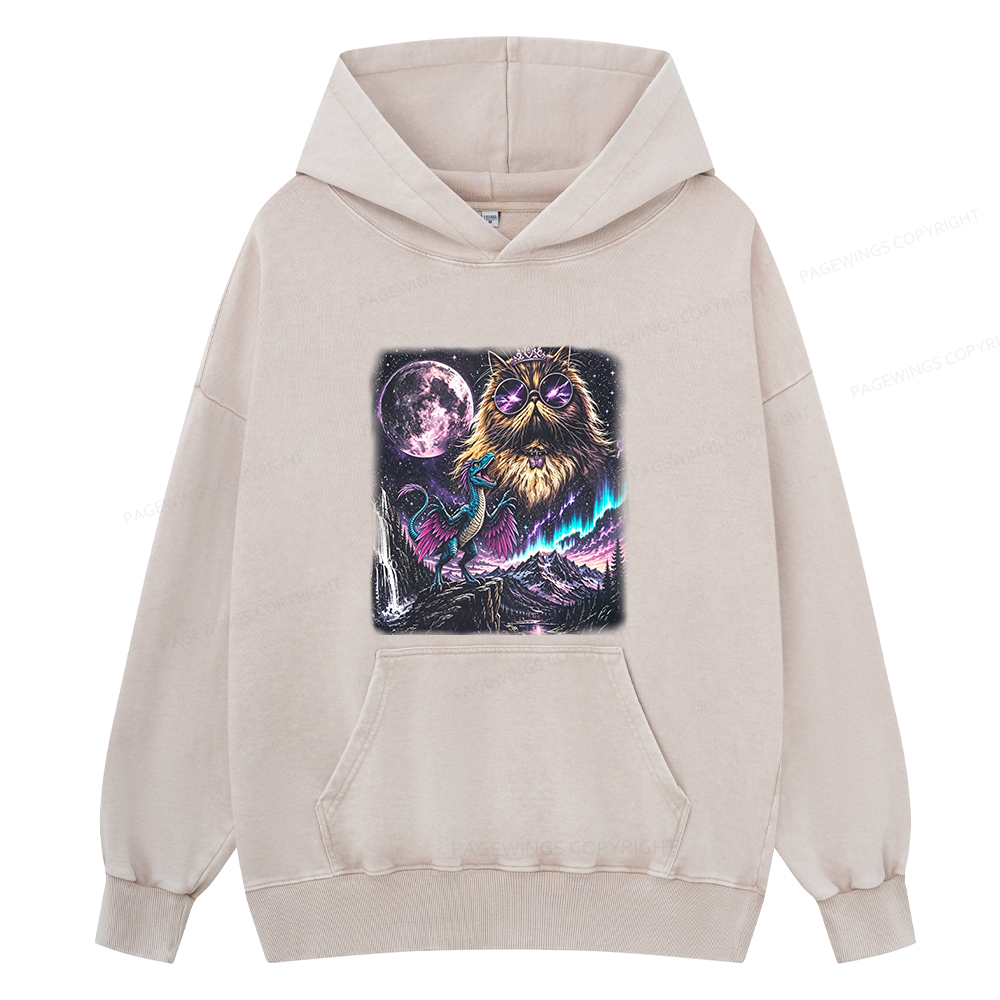 Pagewings Sci Fi Books Lover Unisex Washed Hoodie