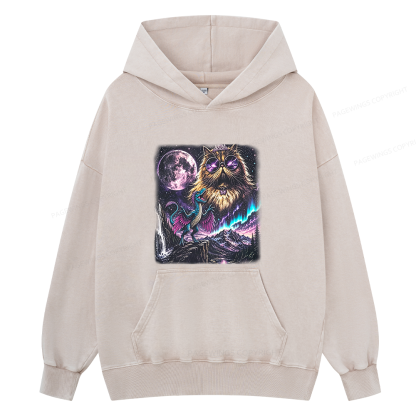 Pagewings Sci Fi Books Lover Unisex Washed Hoodie
