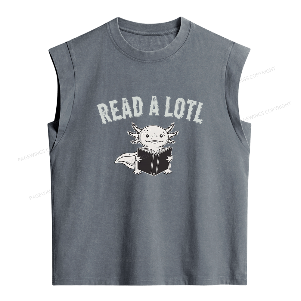 Pagewing Read A Lotl Women's Washed Tank Top