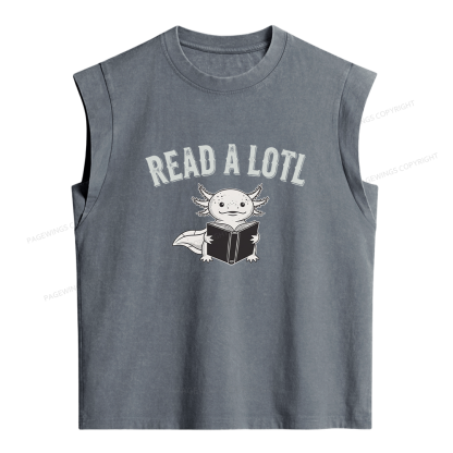Pagewing Read A Lotl Women's Washed Tank Top