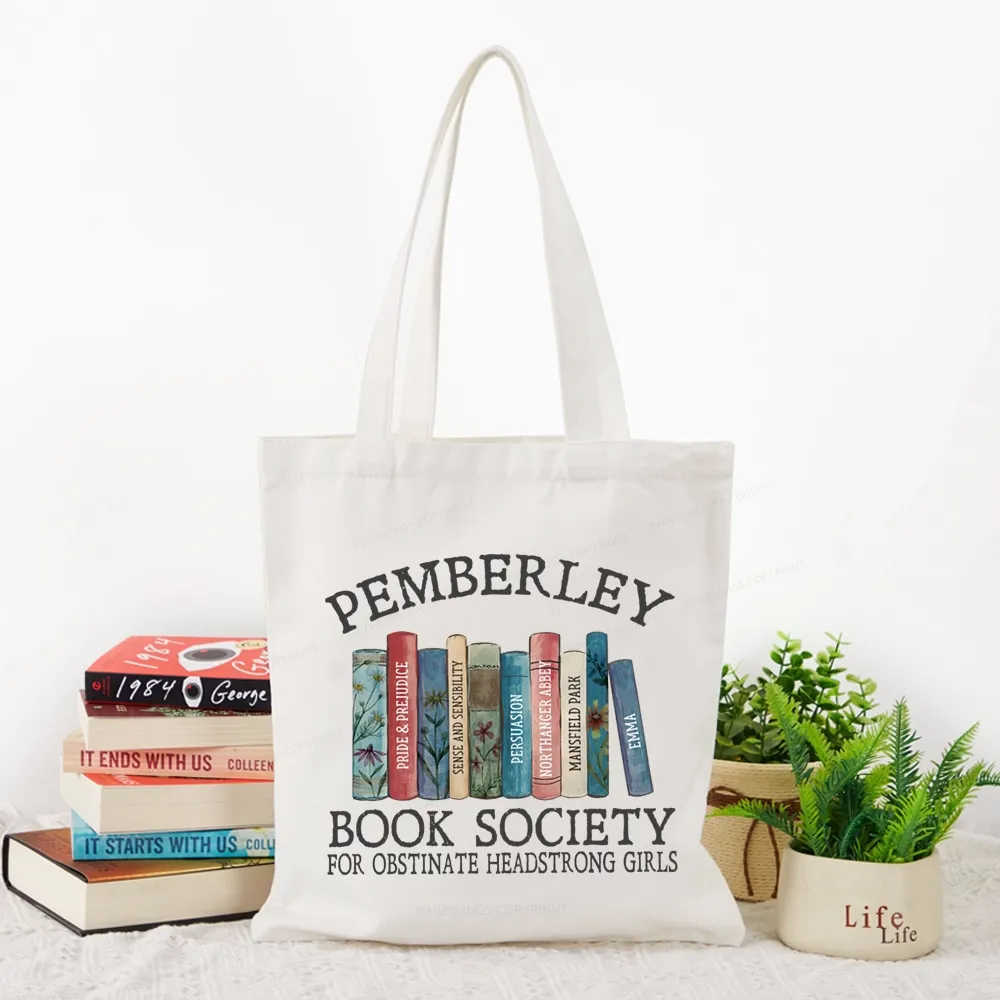 Pagewings Pemberley Book Society Tote Bag