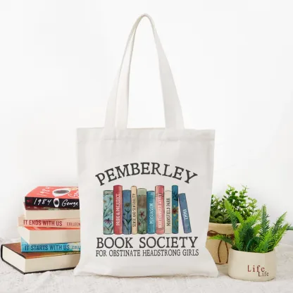 Pagewings Pemberley Book Society Tote Bag