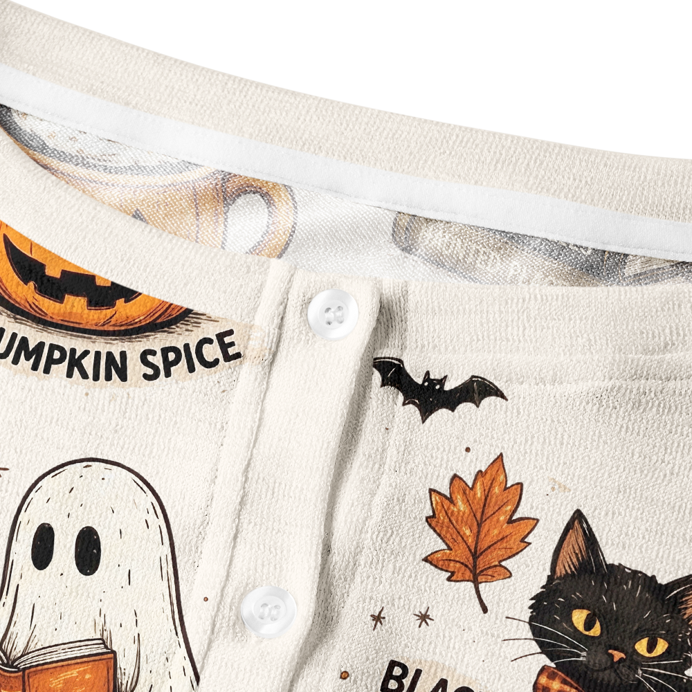 Pagewings Ghosts Love Reading Crew Neck Cardigan Sweaters