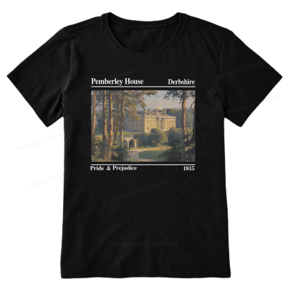 Pagewings Pride and Prejudice Pemberley House Unisex Classic T-shirt
