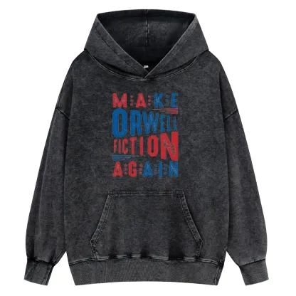 Pagewings 1984 Book Unisex Washed Hoodie