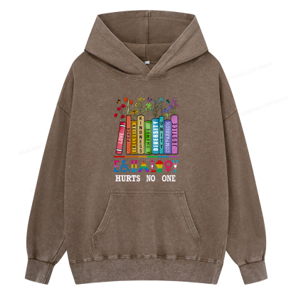 Pagewings Equality Hurts No One Unisex Washed Hoodie