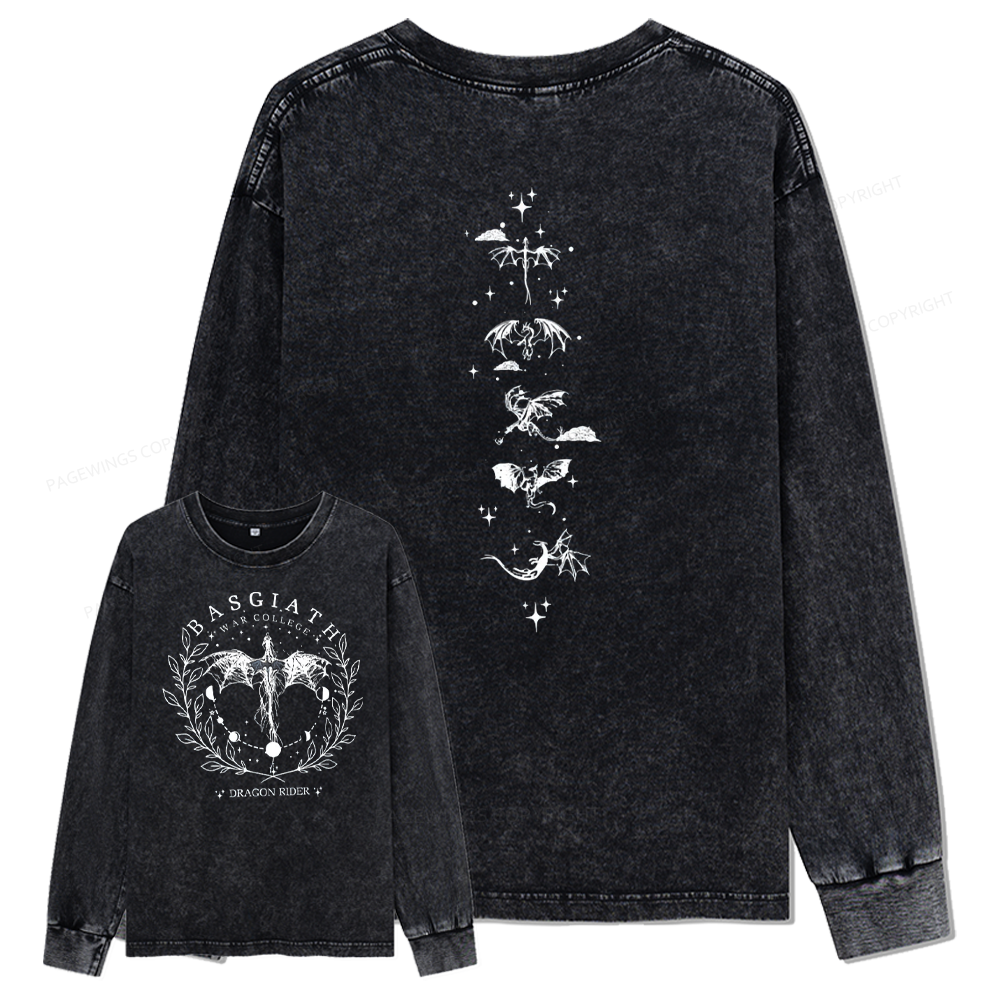 Pagewings Fantasy Team Unisex Washed Long Sleeve T-shirt