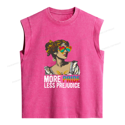 Pagewings More Pride Less Prejudice Women's Washed Tank Top