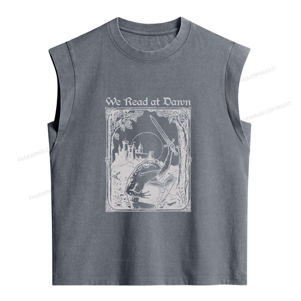 Pagewings We Read At Dawn Women's Washed Tank Top