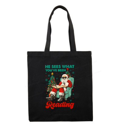 Pagewings Christmas Reading Tote Bag