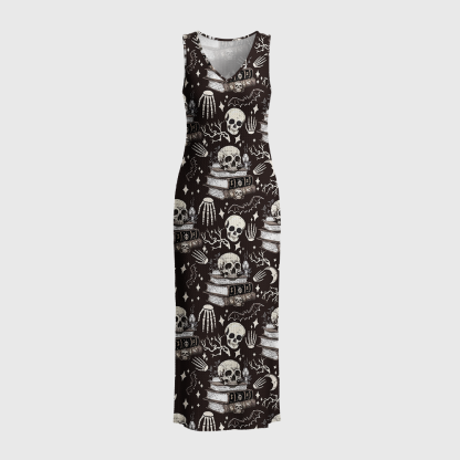 Pagewings Skeleton Book Crochet Maxi Dress