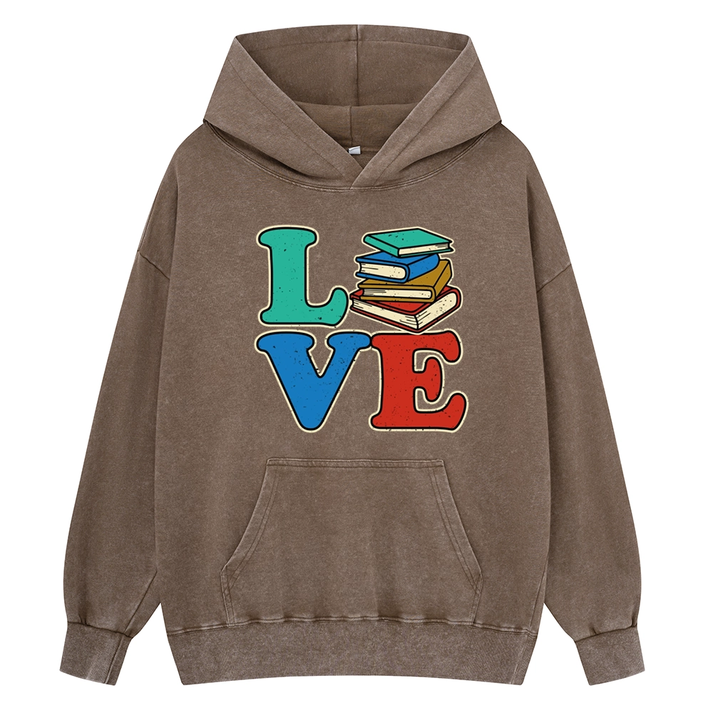 Pagewings Book Lovers Unisex Washed Hoodie