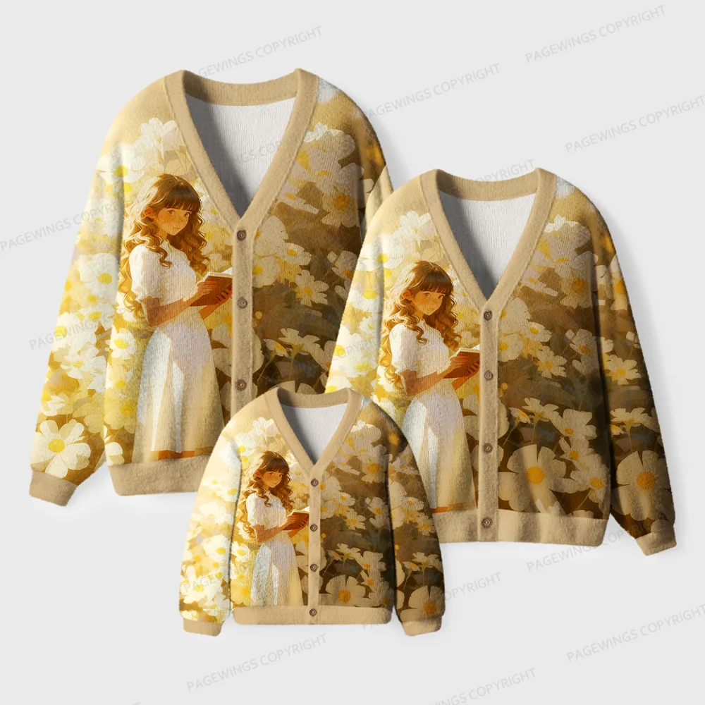 Pagewings The Life of a Book Girl Unisex Ugly Cardigan Sweaters