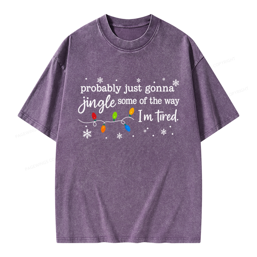 Pagewings Christmas Jingle Song Unisex Washed T-shirt