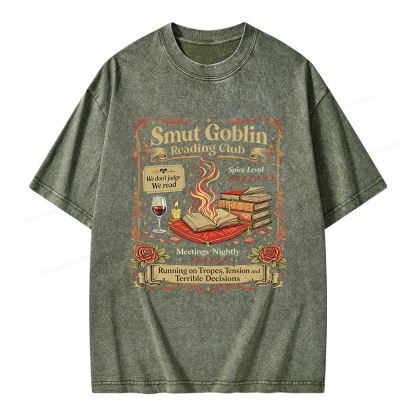 Pagewings Smut Goblin Unisex Washed T-shirt