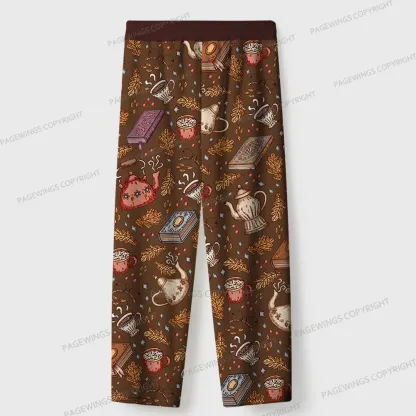 Pagewings Cozy Reading Unisex Flannel Pajama Set