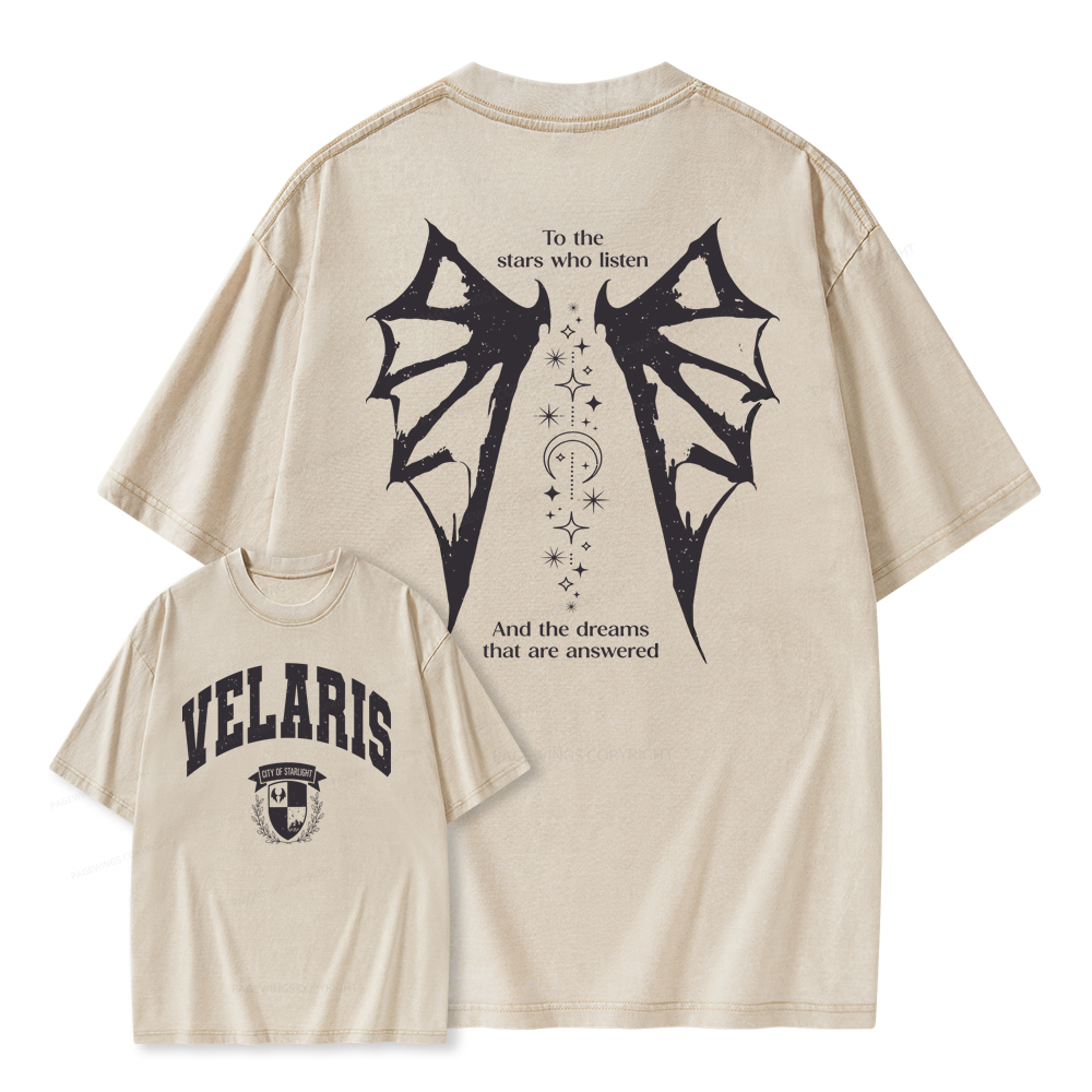 Pagewings Fantasy Books Lover Unisex Washed T-shirt