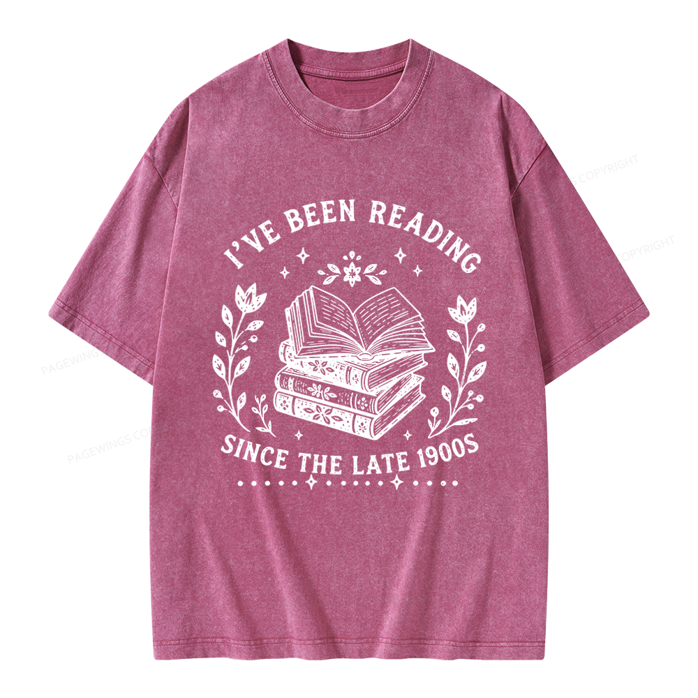 Pagewings I’ve Been Reading Since The Late 1900s Unisex Washed T-shirt