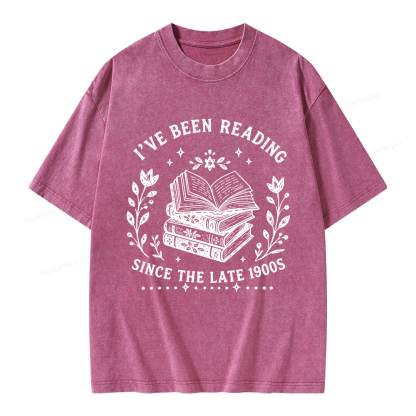 Pagewings I’ve Been Reading Since The Late 1900s Unisex Washed T-shirt