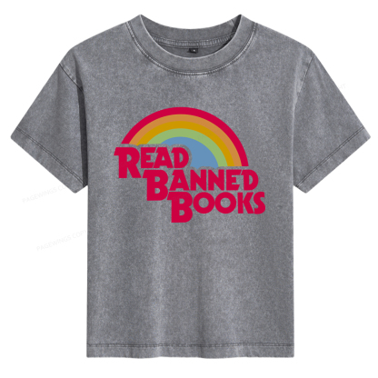 Pagewings Read Banned Books Women's Washed T-shirt