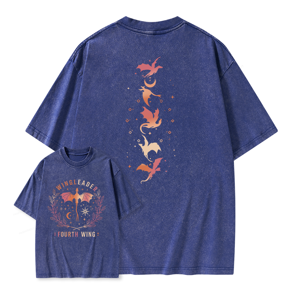 Pagewings Fantasy Bookish Unisex Washed T-shirt