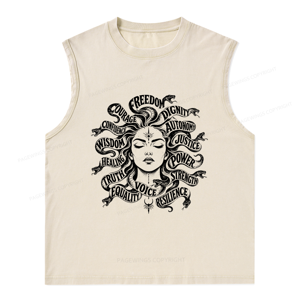 Pagewings Greek Mythology Unisex Washed Tank Top
