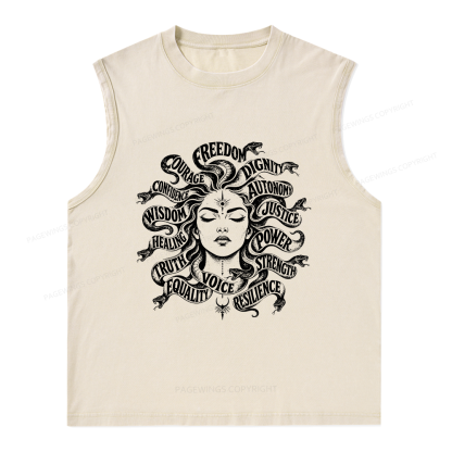 Pagewings Greek Mythology Unisex Washed Tank Top
