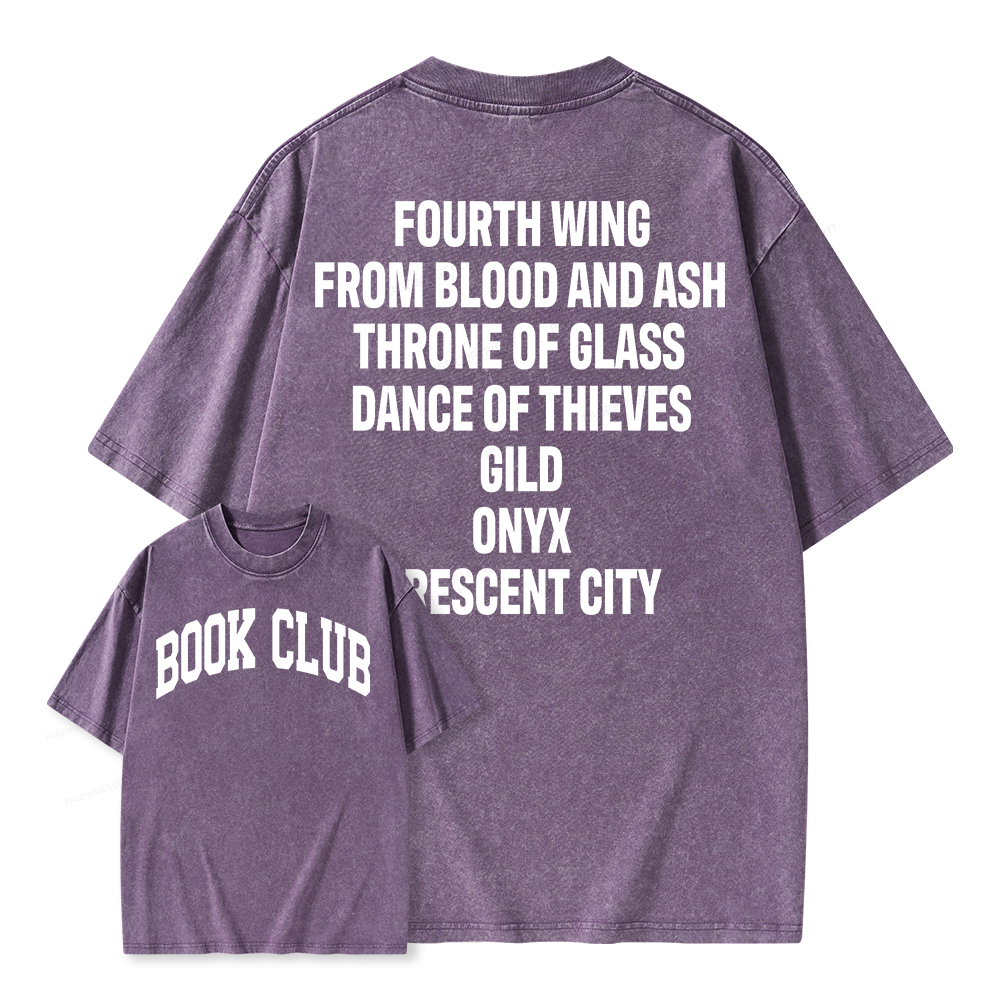 Pagewings Personalized Book Club Unisex Washed T-shirt