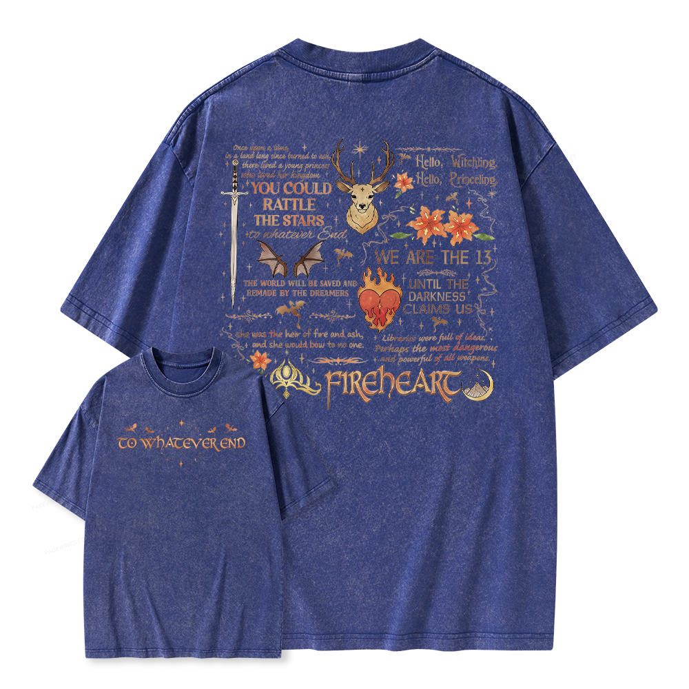 Pagewings Fantasy Novel Lover Bookish Unisex Washed T-shirt