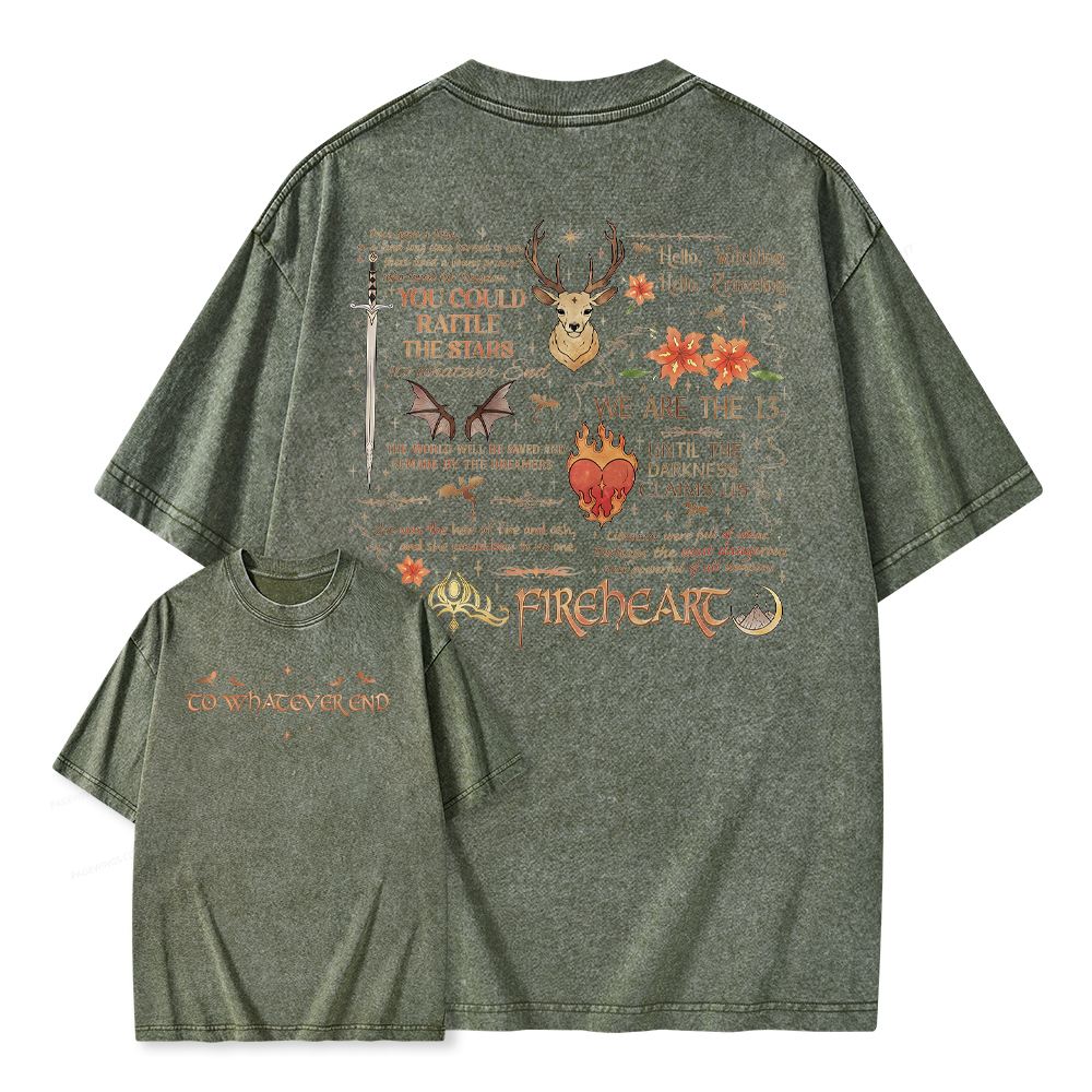 Pagewings Fantasy Novel Lover Bookish Unisex Washed T-shirt