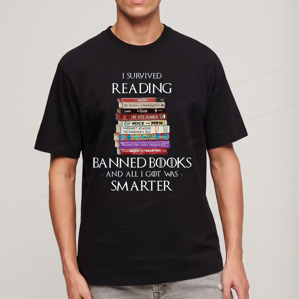 Pagewings I Survived Reading Banned Books Unisex Classic T-shirt