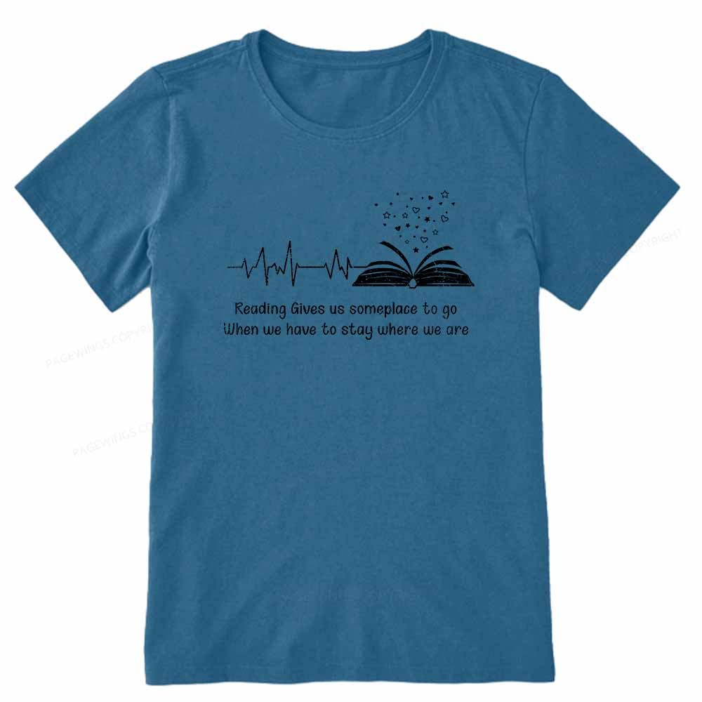 Pagewings Book Lovers Reading Reading Book Unisex Classic T-shirt