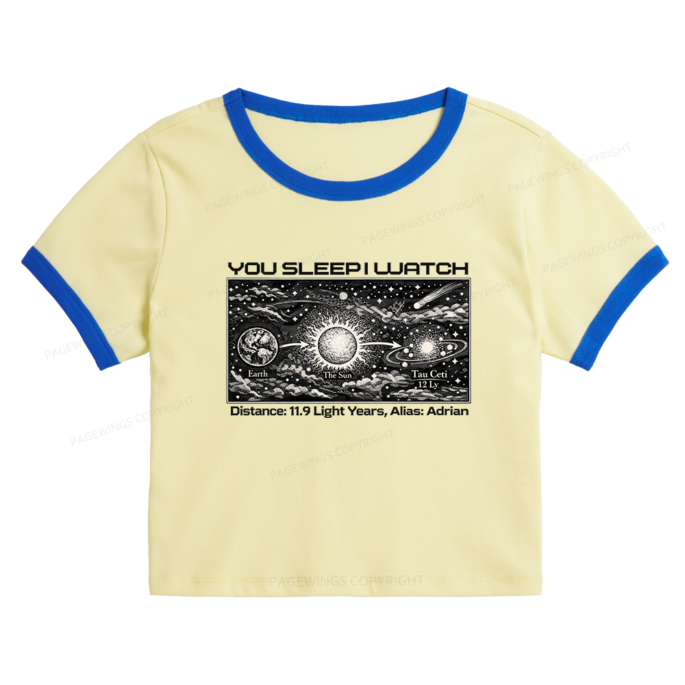 Pagewings Sci-Fi Lover Baby Tee Cropped Ringer T-Shirt