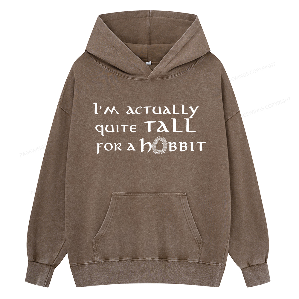 Pagewings I'm Actually Quite Tall Unisex Washed Hoodie