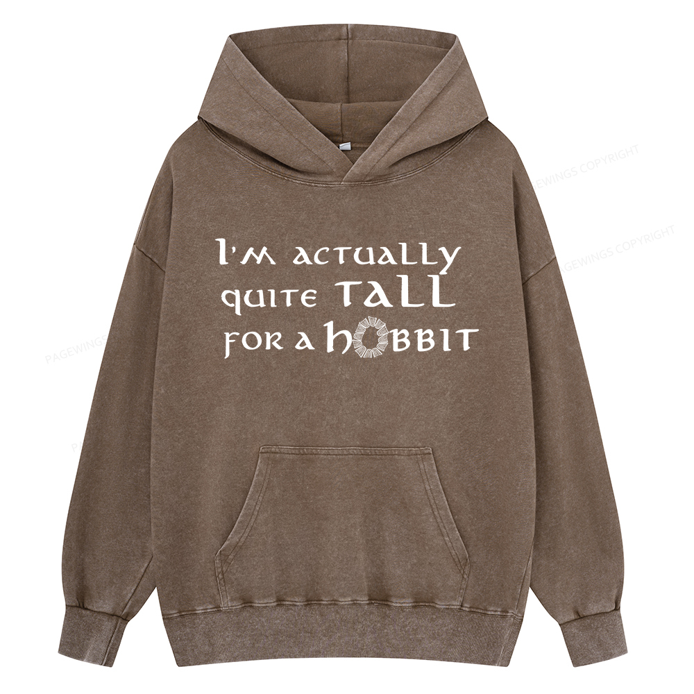 Pagewings I'm Actually Quite Tall Unisex Washed Hoodie