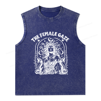 Pagewings Vintage Medusa Feminist Unisex Washed Tank Top